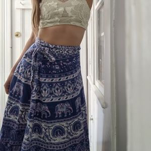 Adjustable Wrap Maxi Skirt